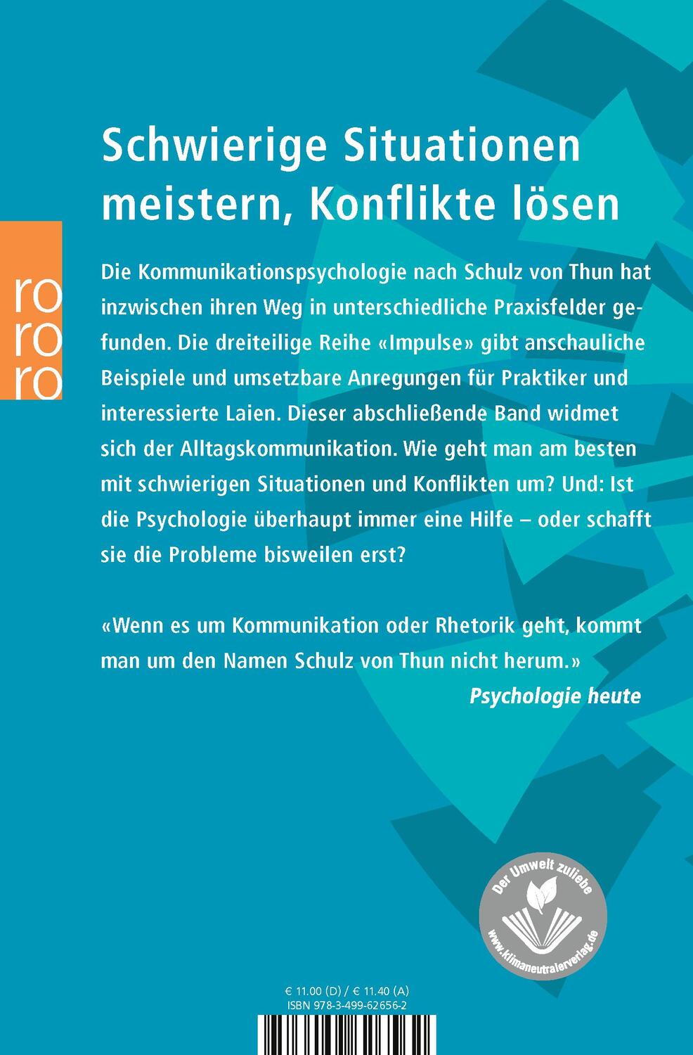 Rückseite: 9783499626562 | Impulse für Kommunikation im Alltag | Thun (u. a.) | Taschenbuch