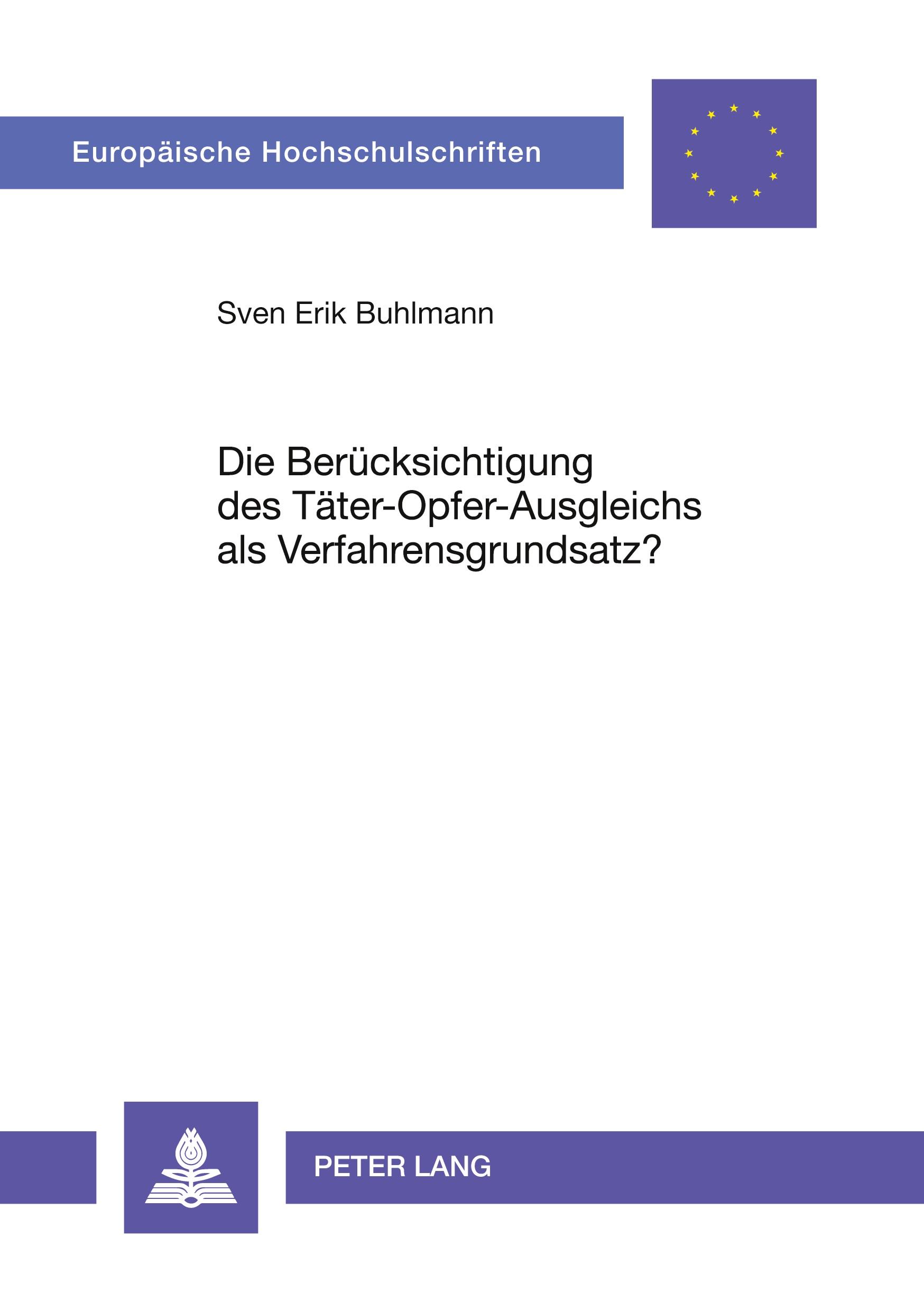 Cover: 9783631533208 | Die Berücksichtigung des Täter-Opfer-Ausgleichs als...