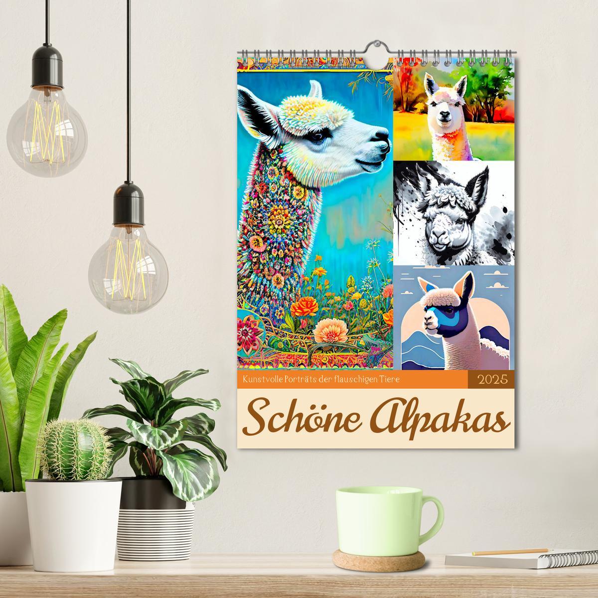 Bild: 9783435853816 | Schöne Alpakas (Wandkalender 2025 DIN A4 hoch), CALVENDO...