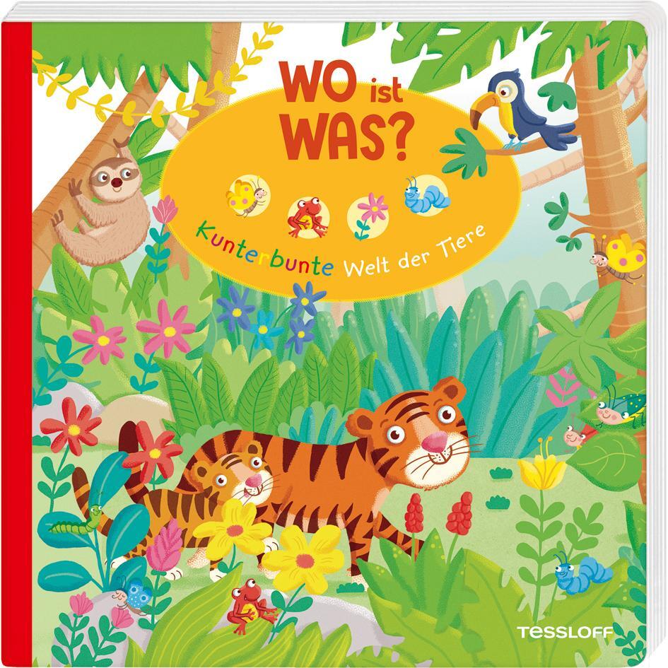 Cover: 9783788641665 | WO ist WAS? Kunterbunte Welt der Tiere. Pappebuch für Kinder ab 18...