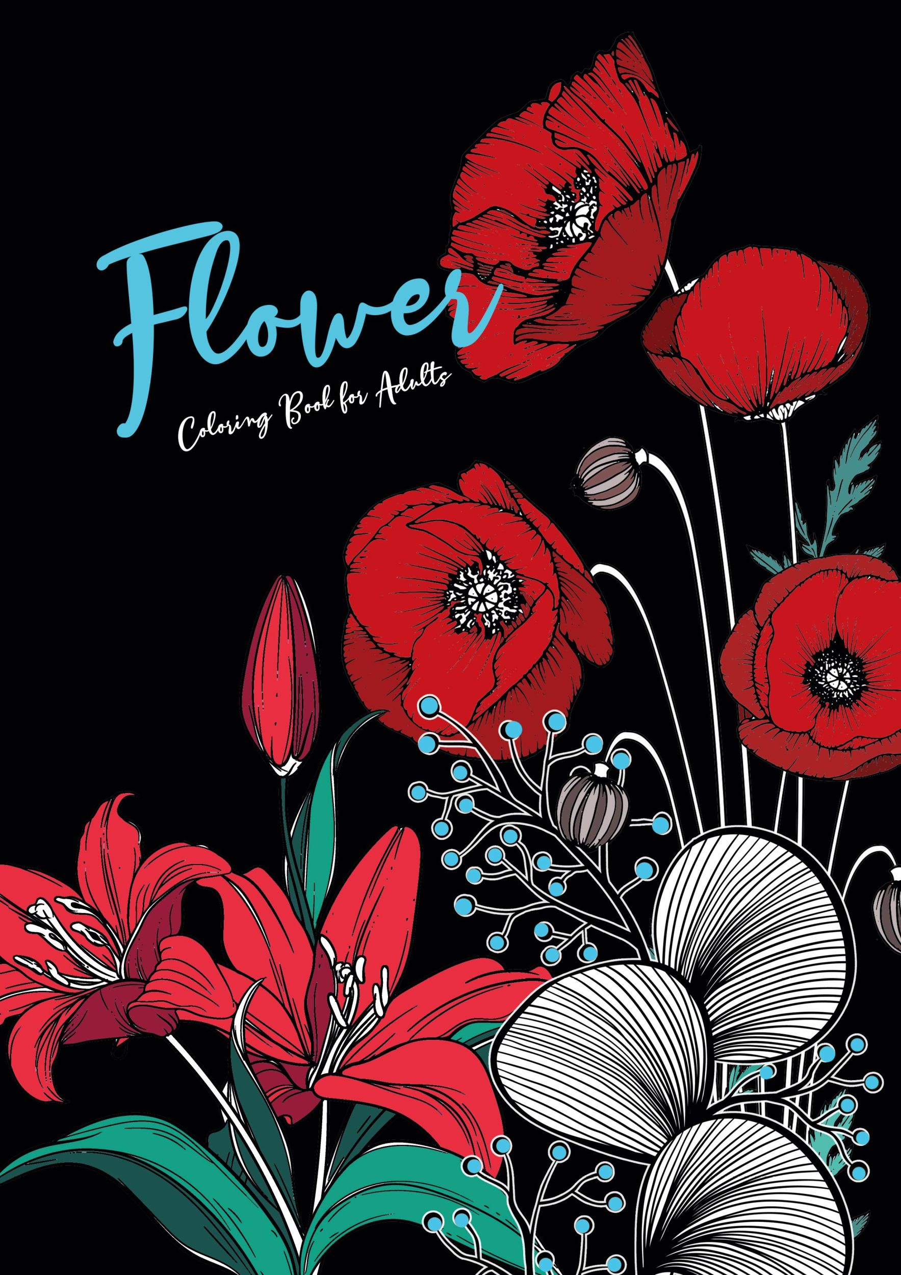 Cover: 9783753150161 | Flowers Coloring Book for Adults | Monsoon Publishing | Taschenbuch