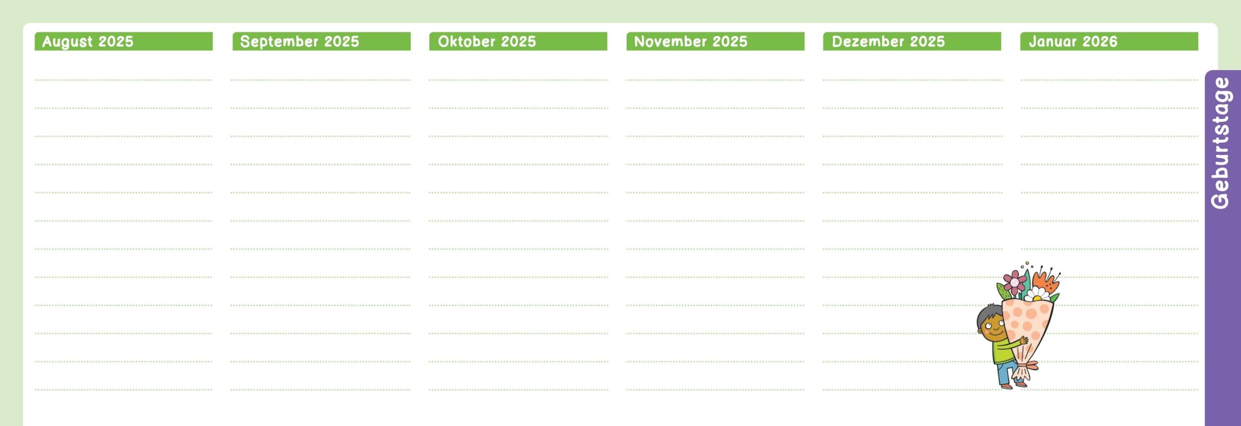 Bild: 9783834668448 | Der Wochen-Tischkalender für das Kita-Jahr 2025/2026 | Anja Boretzki