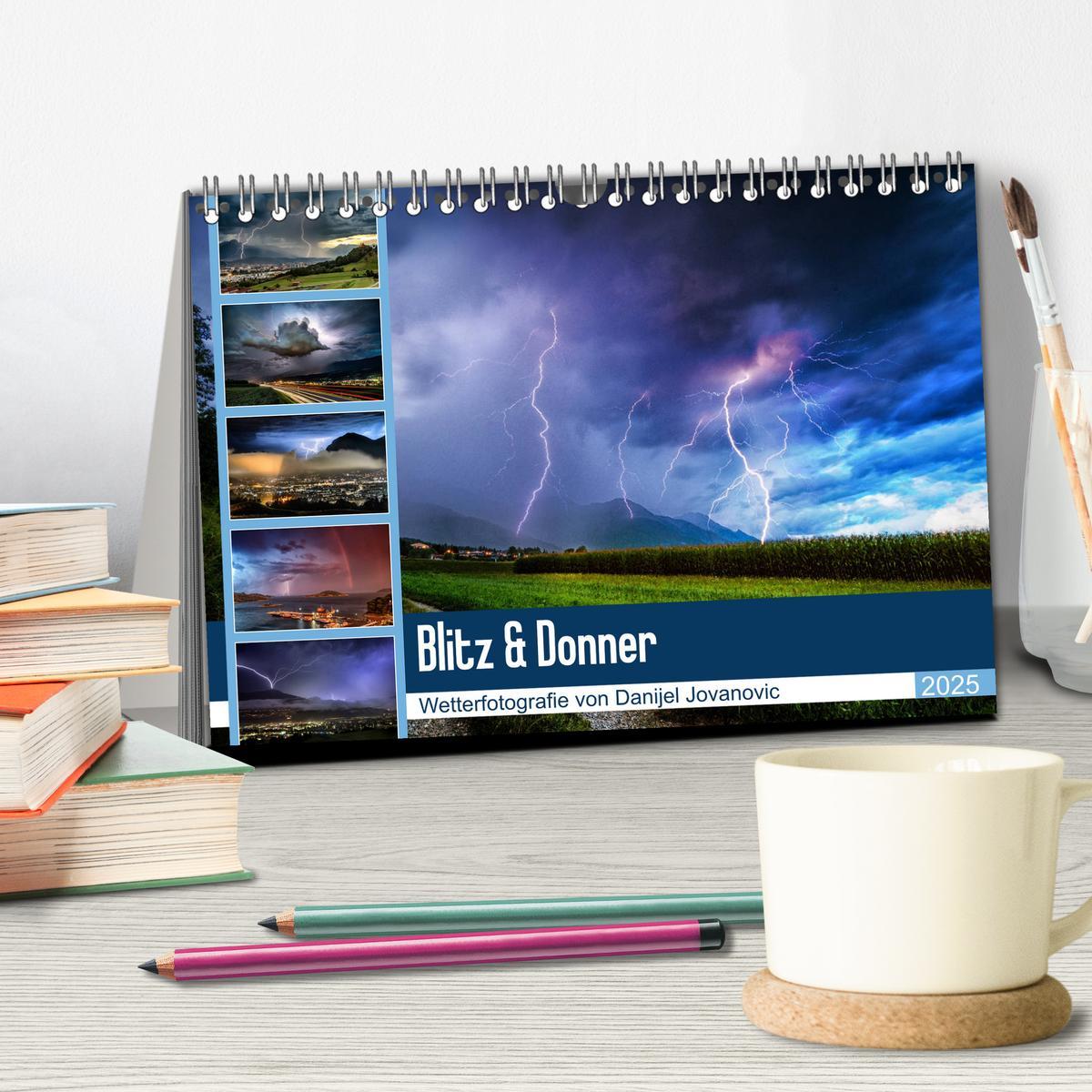 Bild: 9783435271894 | Blitz &amp; Donner (Tischkalender 2025 DIN A5 quer), CALVENDO...