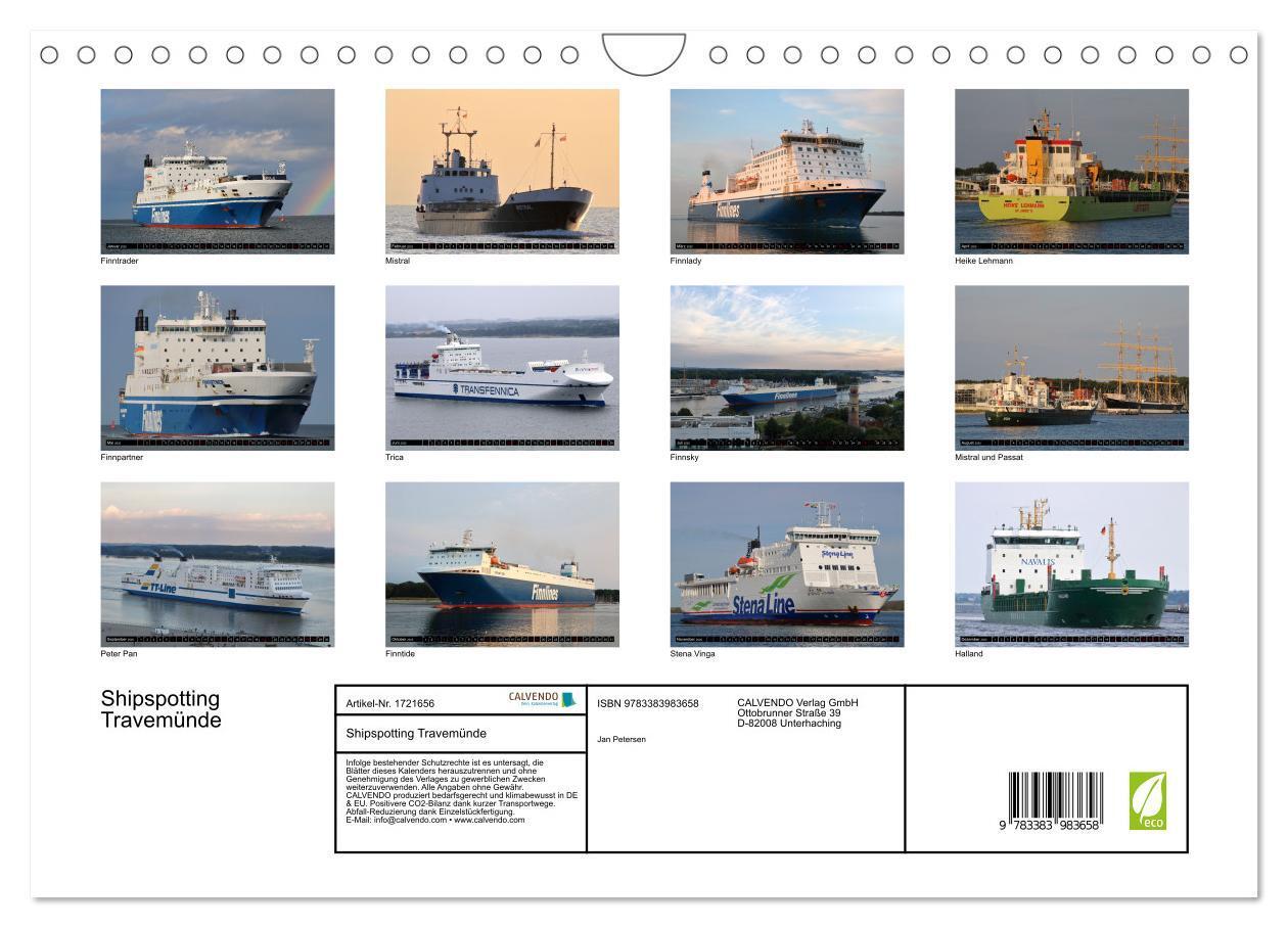 Bild: 9783383983658 | Shipspotting Travemünde (Wandkalender 2025 DIN A4 quer), CALVENDO...