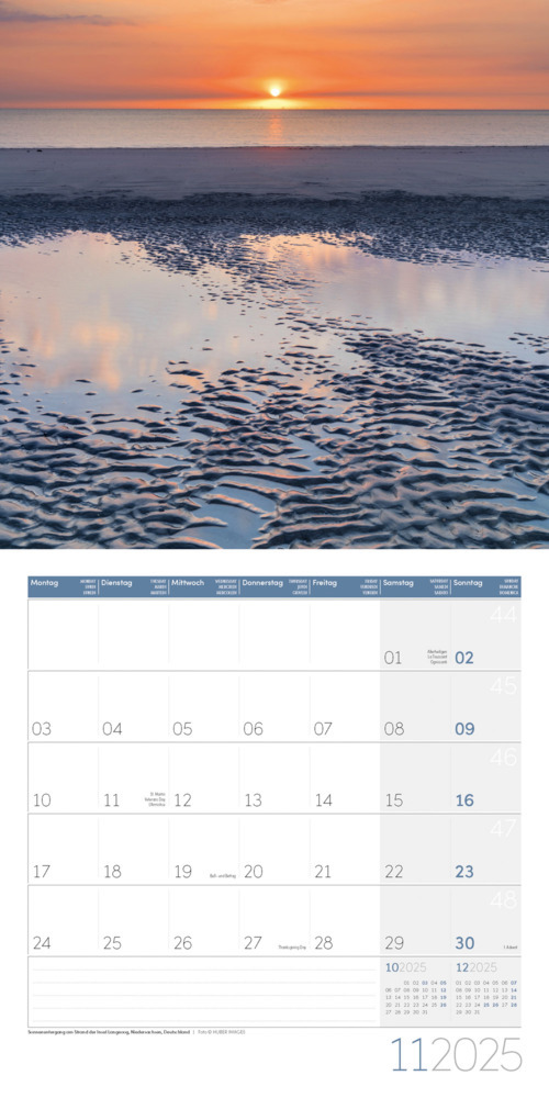 Bild: 9783838445137 | Am Meer Kalender 2025 - 30x30 | Ackermann Kunstverlag | Kalender