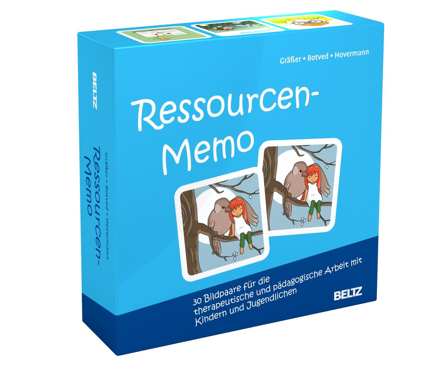 Cover: 4019172100339 | Ressourcen-Memo | Melanie Gräßer (u. a.) | Box | Beltz Therapiespiele