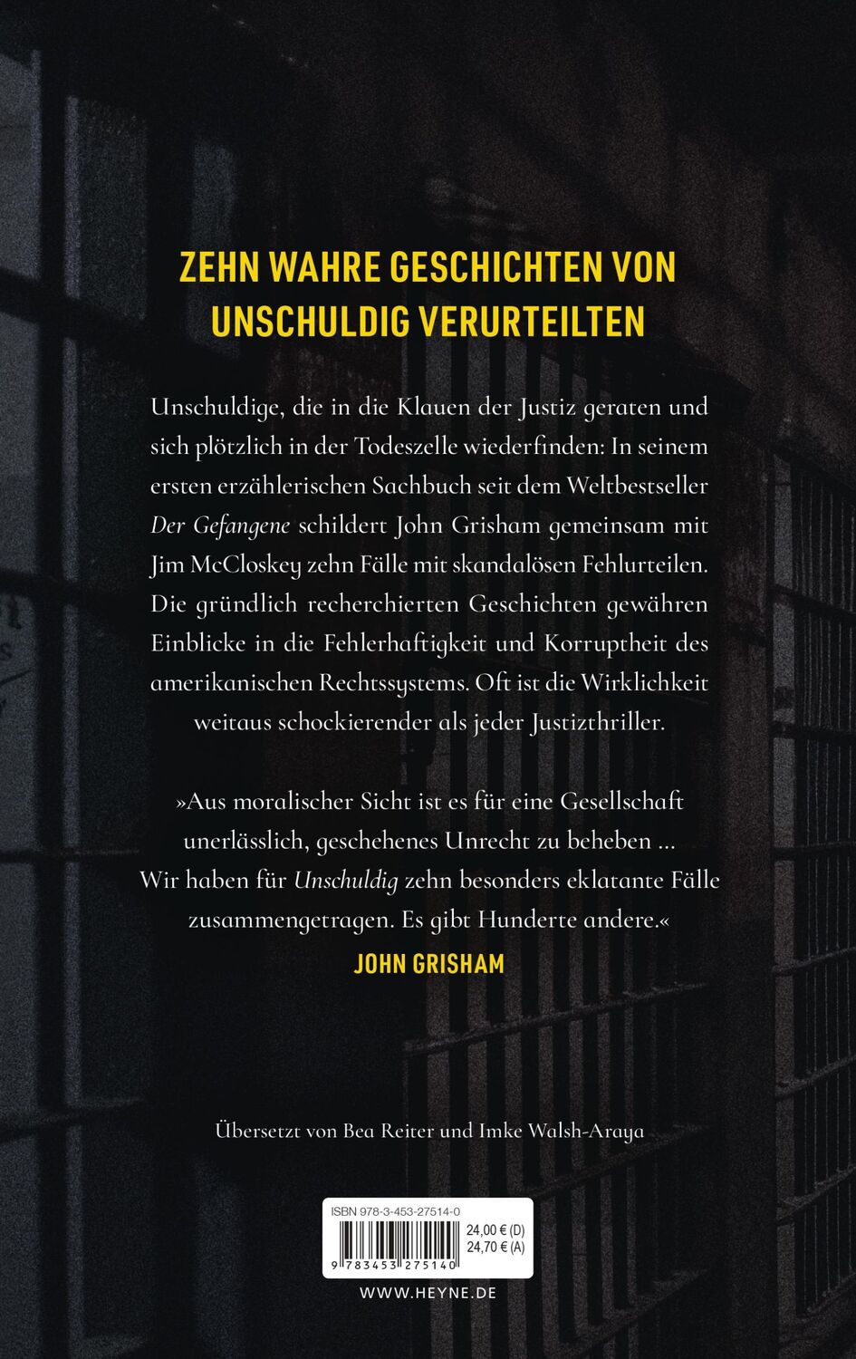 Bild: 9783453275140 | Unschuldig | True Crime Storys | John Grisham (u. a.) | Buch | 464 S.