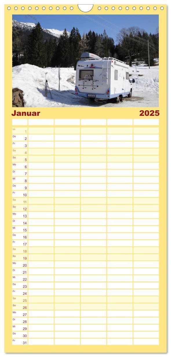 Bild: 9783457116500 | Familienplaner 2025 - Wohnmobil-Reisen mit 5 Spalten (Wandkalender,...