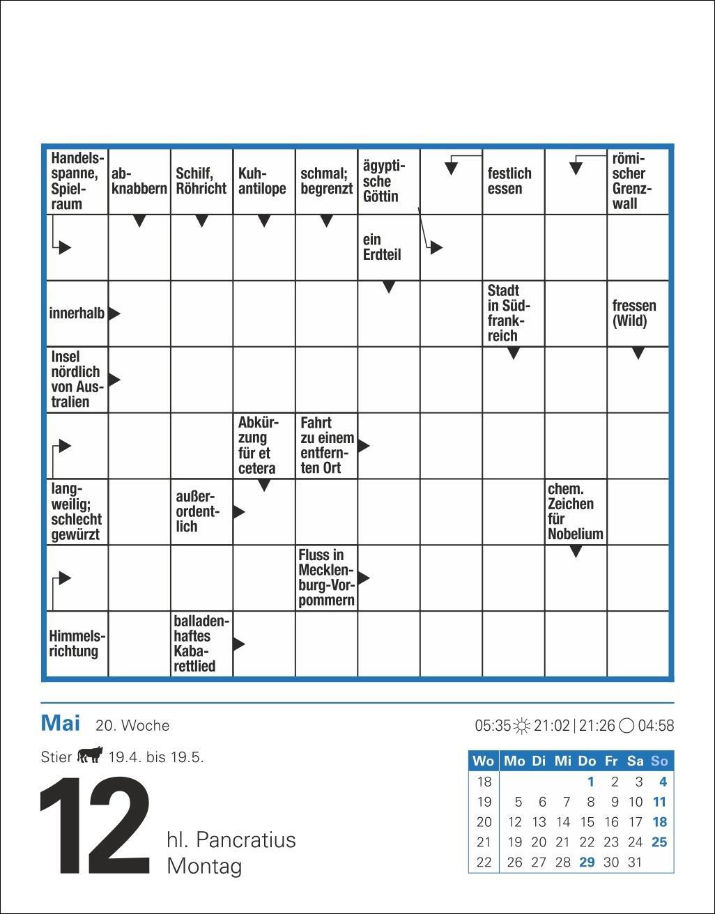 Bild: 9783840033575 | Kreuzworträtsel Tagesabreißkalender 2025 | Stefan Krüger | Kalender