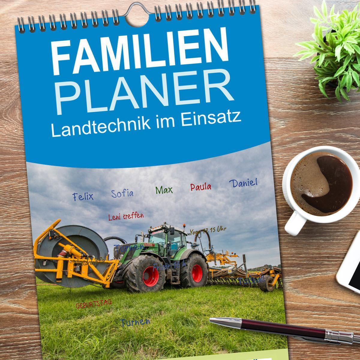 Bild: 9783457098615 | Familienplaner 2025 - Landtechnik im Einsatz mit 5 Spalten...