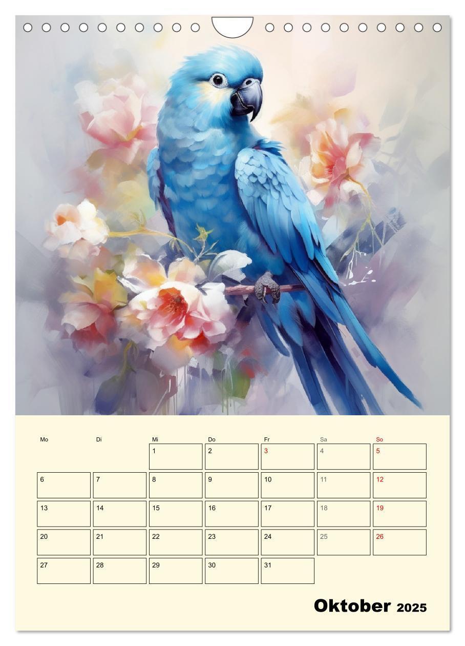 Bild: 9783435864904 | Bunte Vögel. Bezaubernde Papageien-Aquarelle (Wandkalender 2025 DIN...