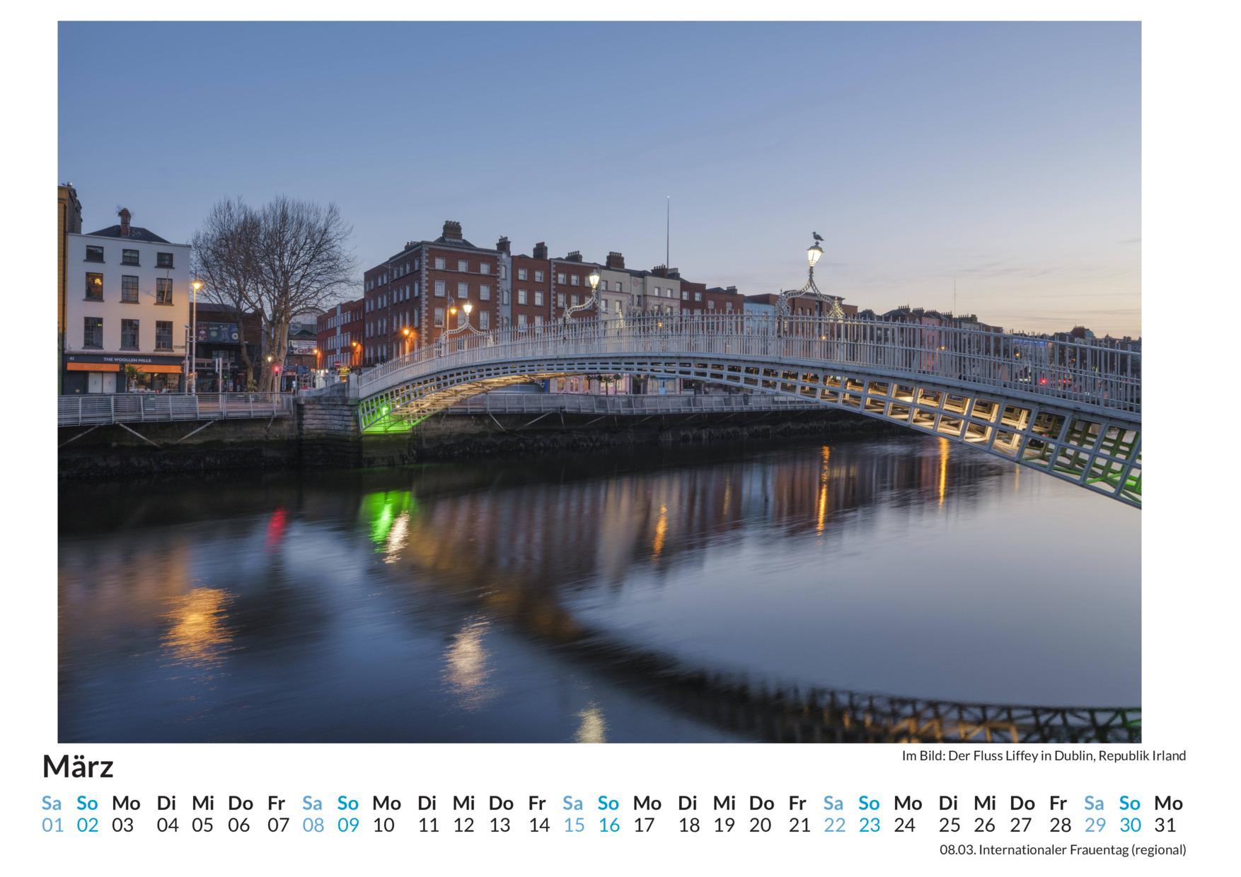 Bild: 9783759123473 | Dublin - (Wandkalender 2025, Kalender DIN A4 quer, Monatskalender...