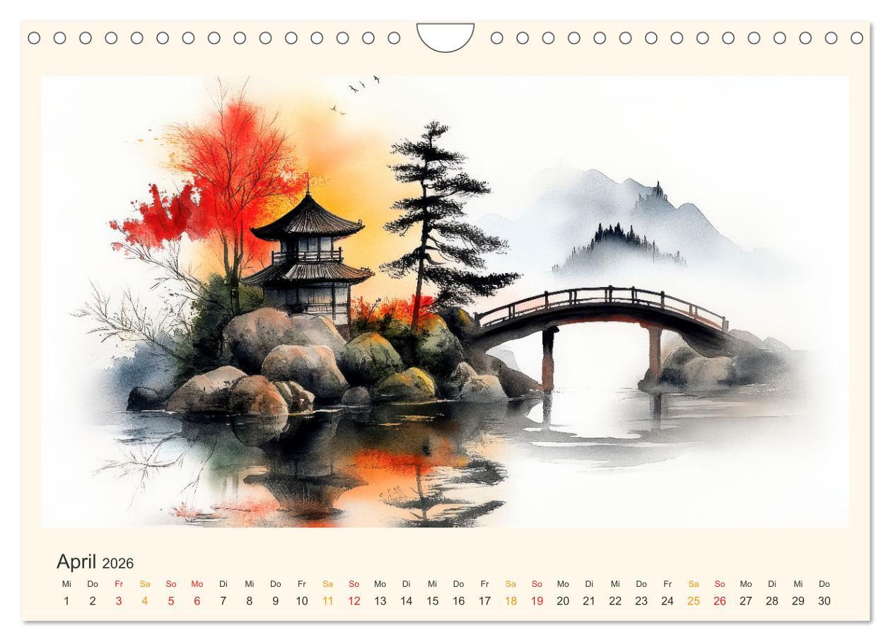 Bild: 9783457251249 | Japan - die Farben der Tradition (Wandkalender 2026 DIN A4 quer),...