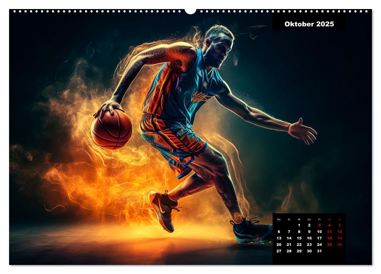 Bild: 9783383905391 | Faszination Basketball (Wandkalender 2025 DIN A2 quer), CALVENDO...