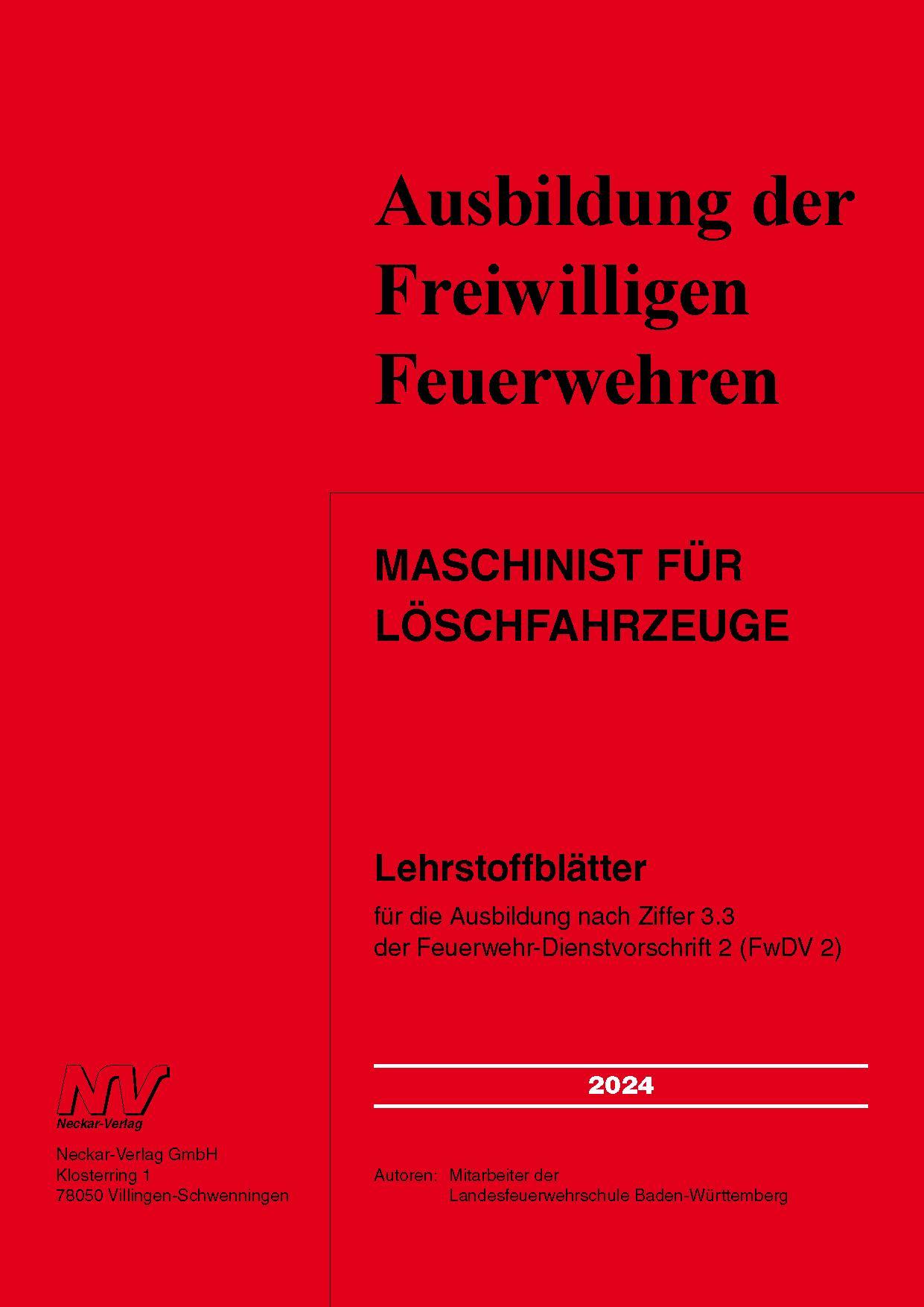 Cover: 9783788379667 | Maschinist für Löschfahrzeuge | Taschenbuch | 96 S. | Deutsch | 2024