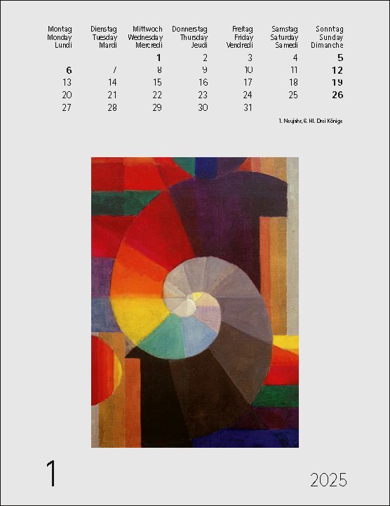 Bild: 9783771720223 | Bauhaus 2025 | Kunst-Einsteckkalender | Schlemmer | Kalender | 12 S.