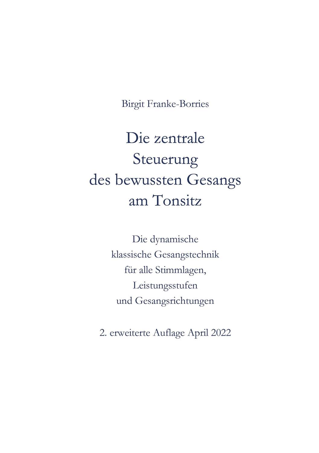 Cover: 9783347543362 | Die zentrale Steuerung des bewussten Gesangs am Tonsitz | Taschenbuch