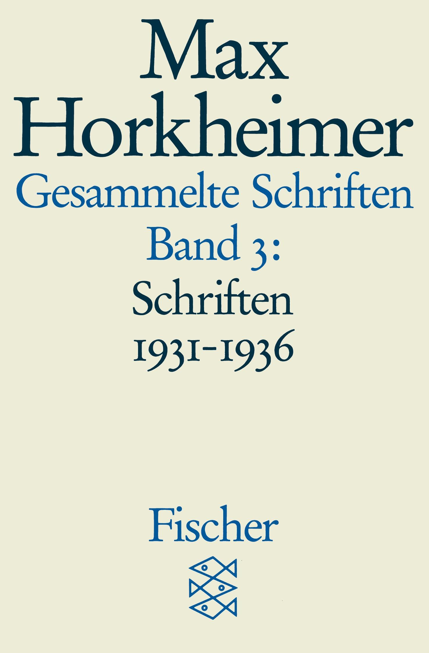 Cover: 9783596273775 | Gesammelte Schriften in 19 Bänden | Band 3: Schriften 1931-1936 | Buch