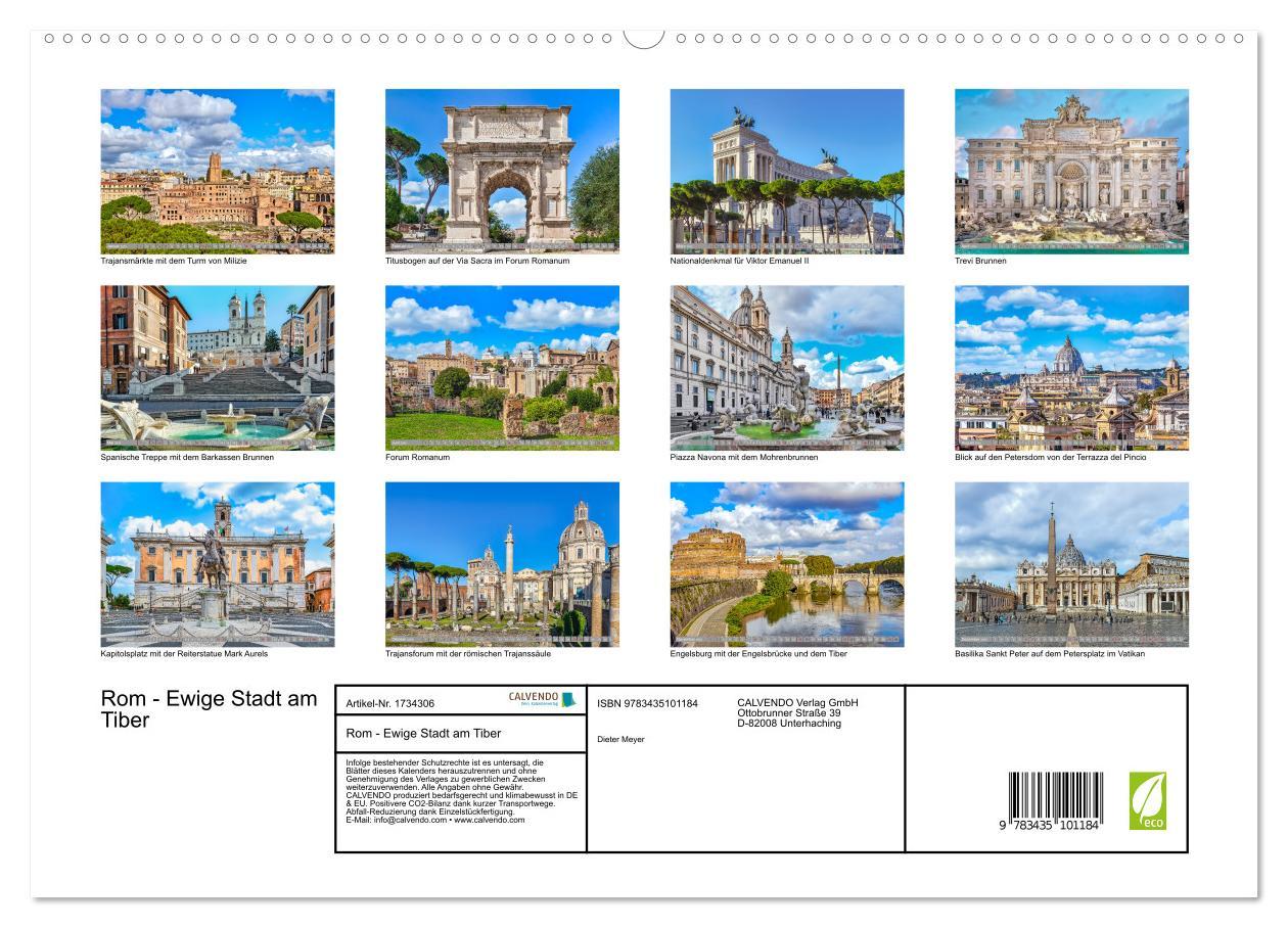 Bild: 9783435101184 | Rom - Ewige Stadt am Tiber (Wandkalender 2025 DIN A2 quer),...