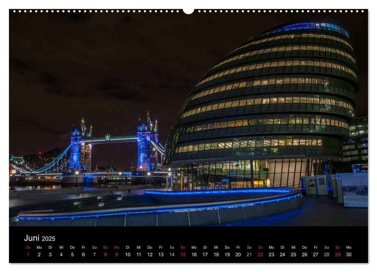 Bild: 9783435462476 | London - Nachts an der Themse (hochwertiger Premium Wandkalender...