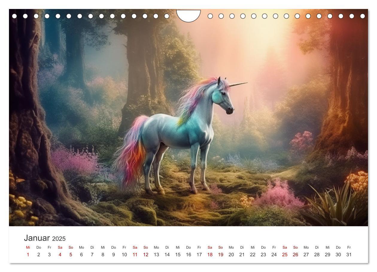 Bild: 9783383769818 | Magische Momente im Land der Einhörner (Wandkalender 2025 DIN A4...