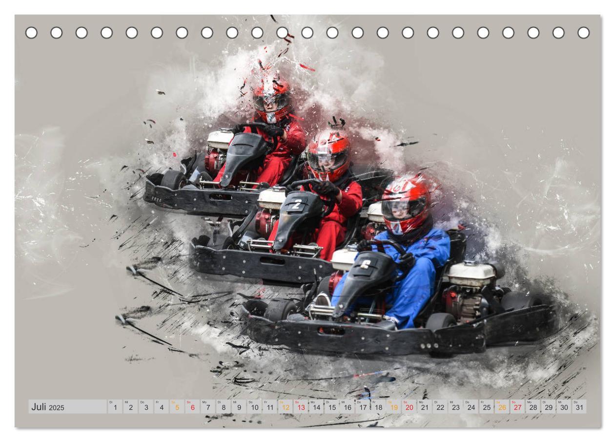 Bild: 9783435386161 | GoKart - extrem cool (Tischkalender 2025 DIN A5 quer), CALVENDO...