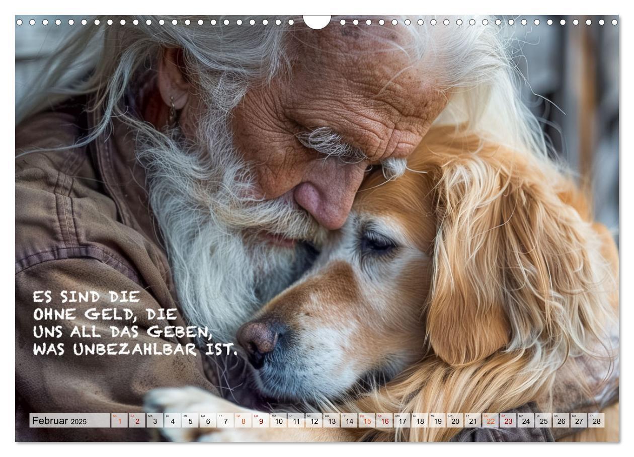 Bild: 9783457165621 | Hunde und berührende Sprüche (Wandkalender 2025 DIN A3 quer),...