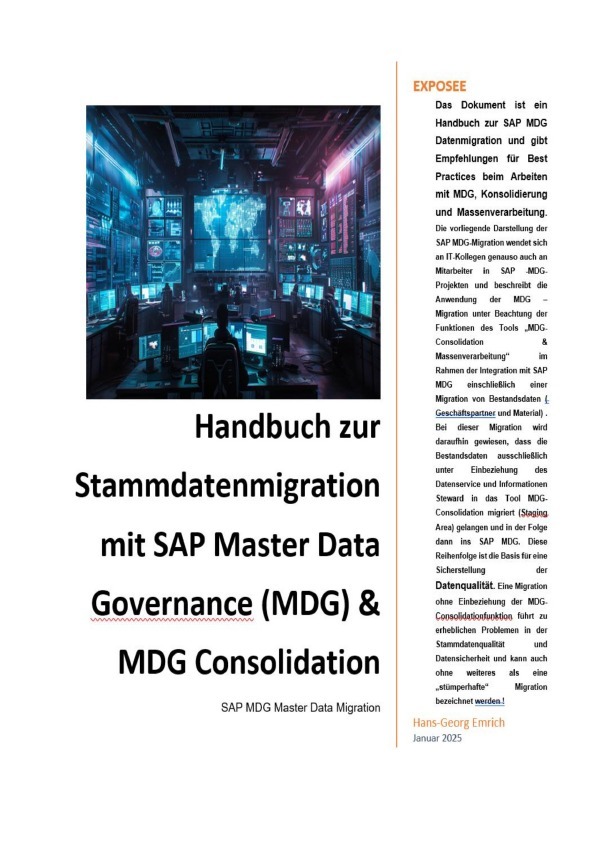 Cover: 9783818761394 | SAP Master Data Governance (MDG) - Stammdatenmigration | Emrich | Buch