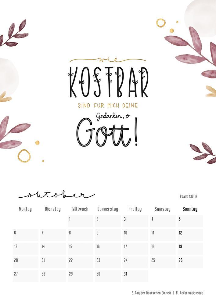 Bild: 4250222905157 | Himmelsglück 2025 | Bibel-Lettering Kalender | Annika Mengel | 13 S.