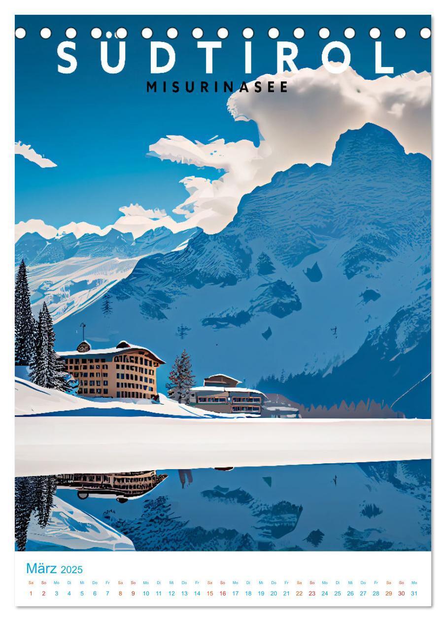 Bild: 9783435885800 | Südtirol - Old School Poster Style (Tischkalender 2025 DIN A5...