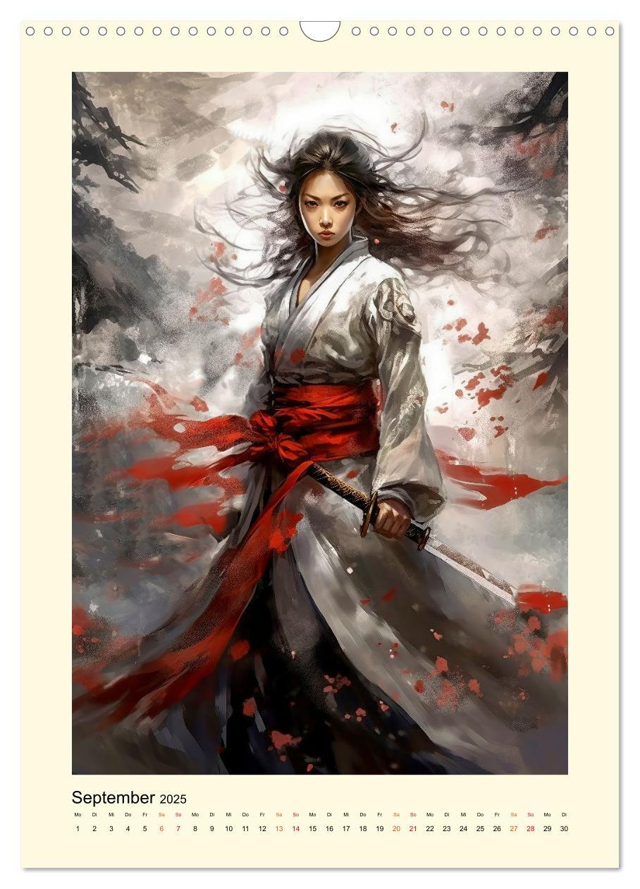 Bild: 9783435845316 | Samurai Amazonen (Wandkalender 2025 DIN A3 hoch), CALVENDO...