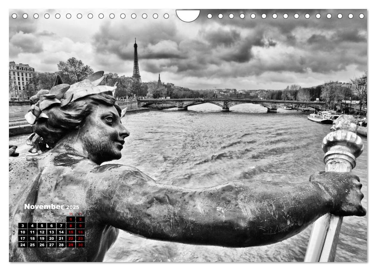 Bild: 9783435367733 | Paris-Impressionen in Schwarz-Weiß (Wandkalender 2025 DIN A4 quer),...