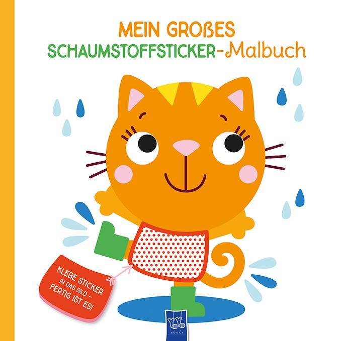 Cover: 9789464226195 | Mein großes Schaumstoffsticker-Malbuch - Katze | Taschenbuch | 14 S.