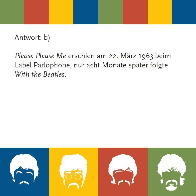 Bild: 4250364119122 | Das Beatles-Quiz (Neuauflage) | Stefan Gnad (u. a.) | Spiel | 66 S.