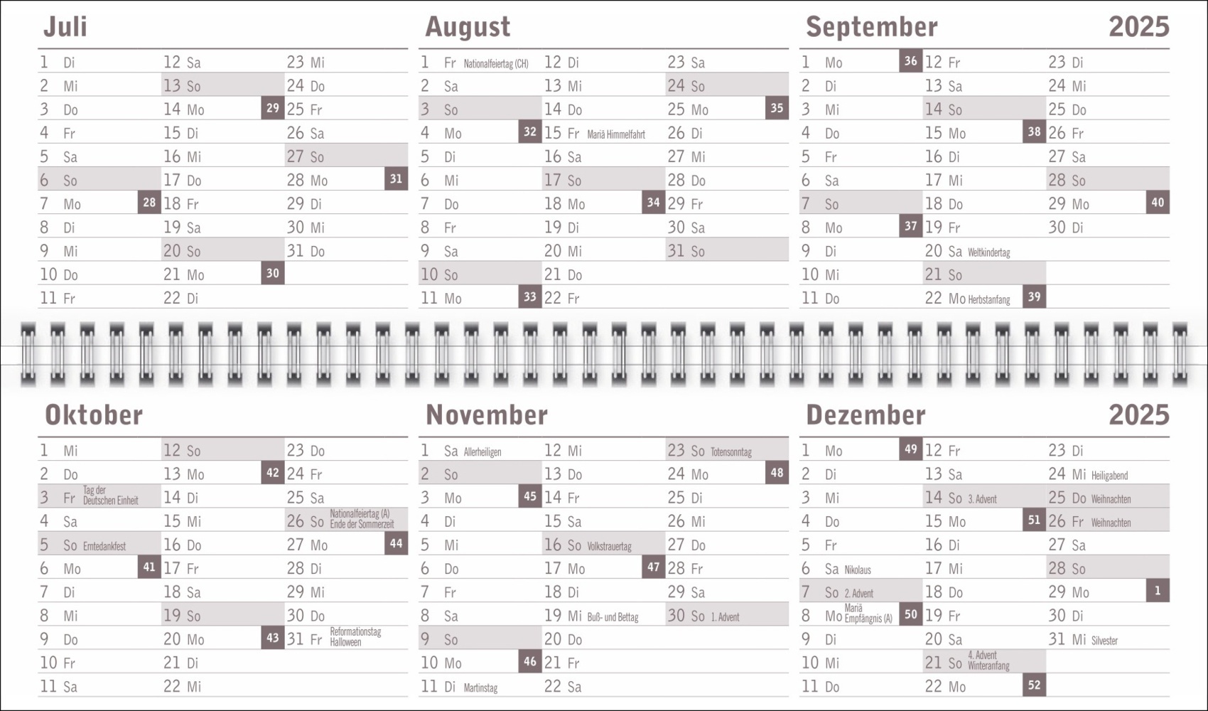 Bild: 9783756406487 | Großdruck Wochenquerplaner 2025 | Kalender | Spiralbindung | 128 S.