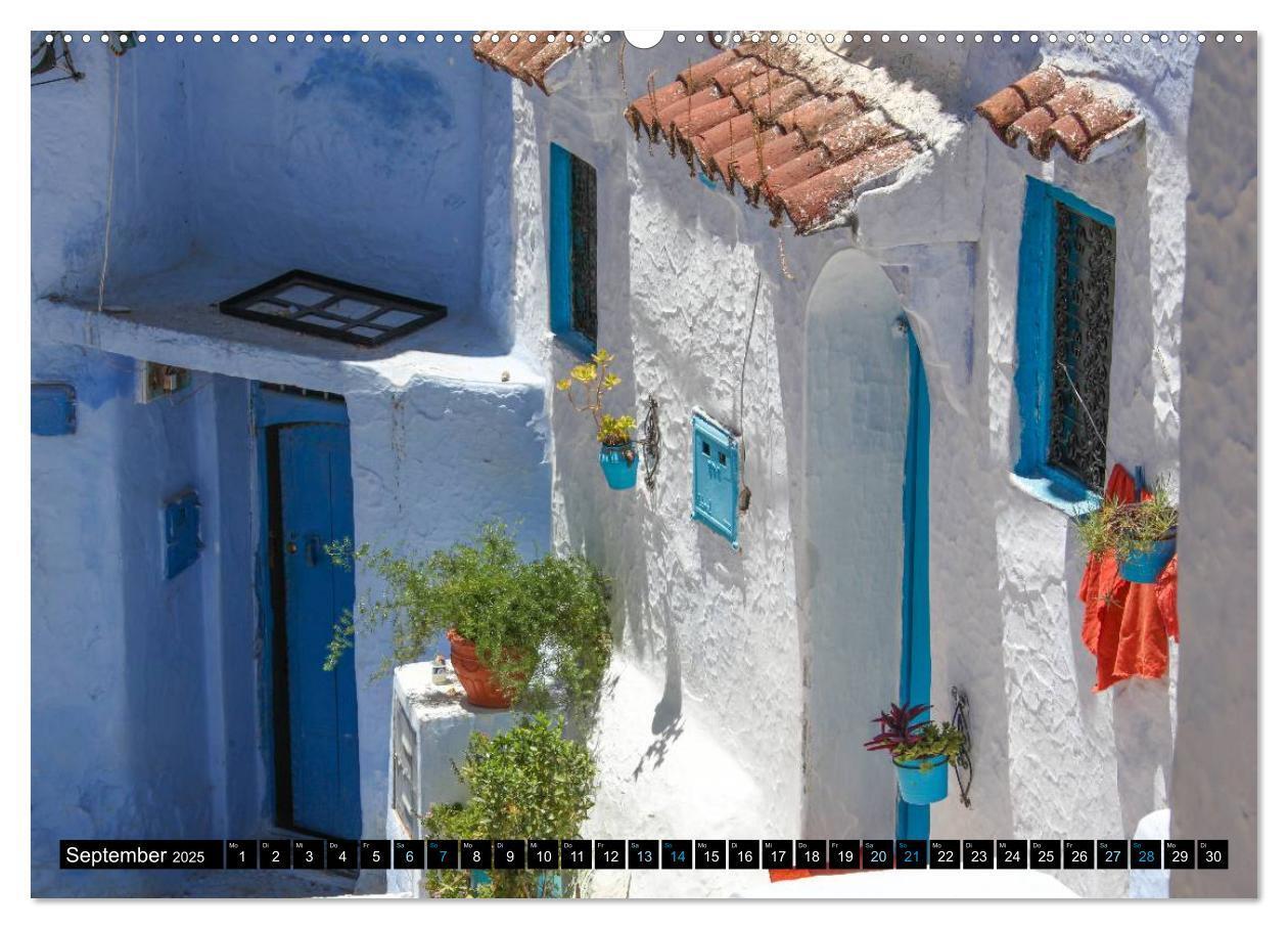 Bild: 9783435618439 | Chefchaouen - Sinfonie in Blau und Weiß (Wandkalender 2025 DIN A2...