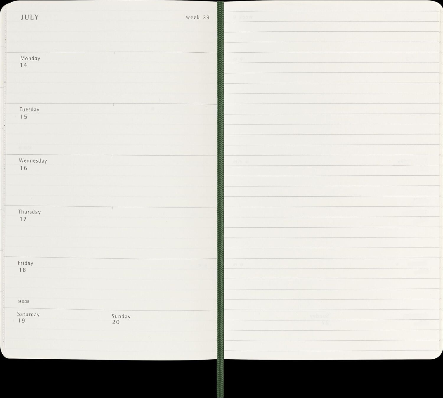 Bild: 8056999270728 | Moleskine 12 Monate Wochen Notizkalender 2025, Large/A5, 1 Wo = 1...