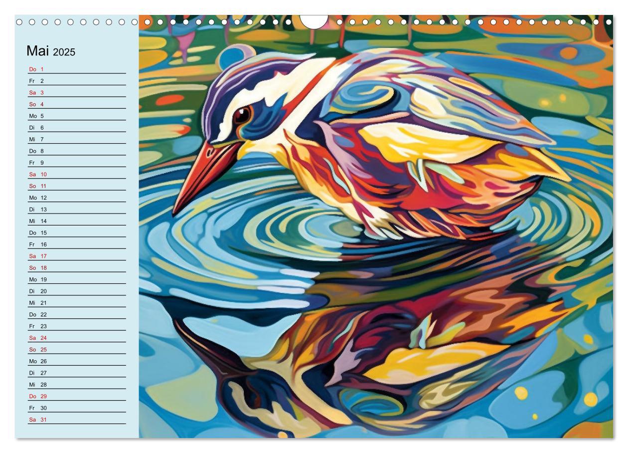 Bild: 9783383904257 | Kunterbunte Vögel (Wandkalender 2025 DIN A3 quer), CALVENDO...