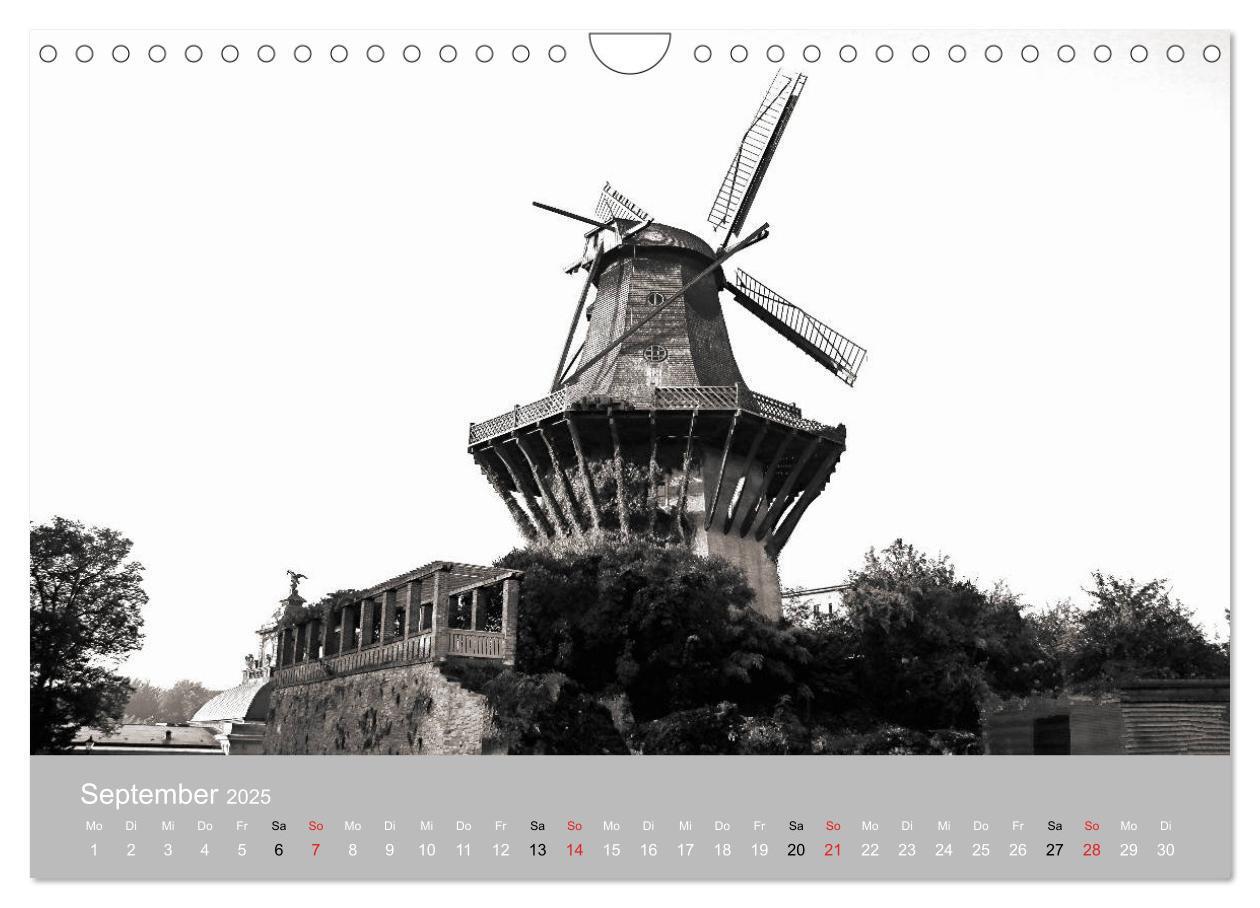 Bild: 9783435473960 | Potsdam schwarz auf weiß (Wandkalender 2025 DIN A4 quer), CALVENDO...