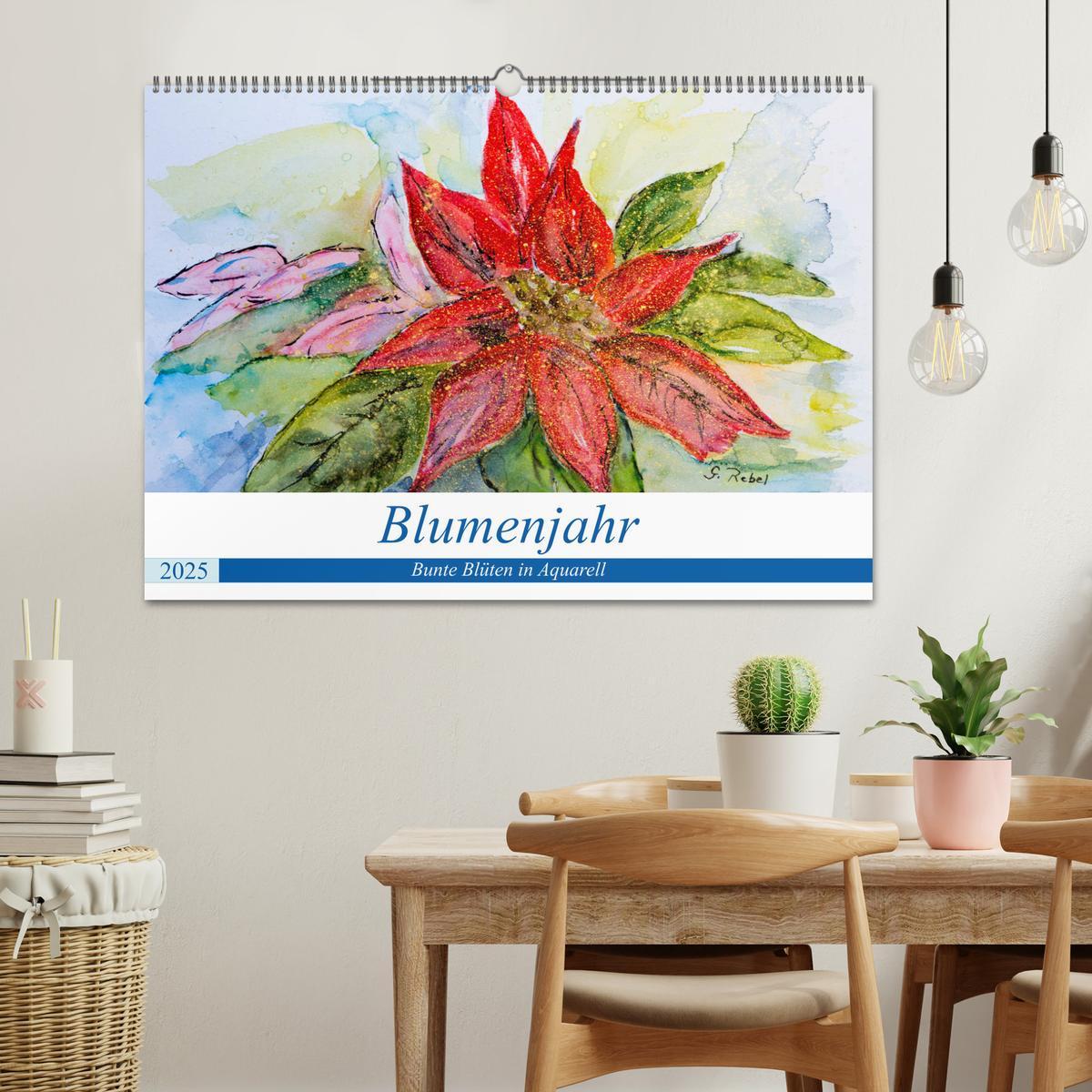 Bild: 9783435497980 | Blumenjahr - Bunte Blüten in Aquarell (Wandkalender 2025 DIN A2...