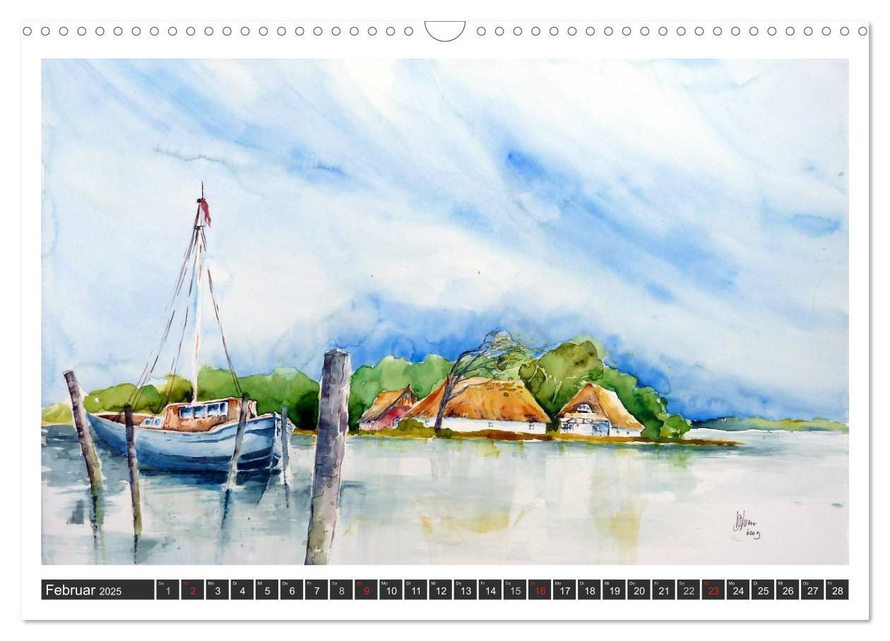 Bild: 9783435814084 | Aquarelle - Fischland-Darß (Wandkalender 2025 DIN A3 quer),...