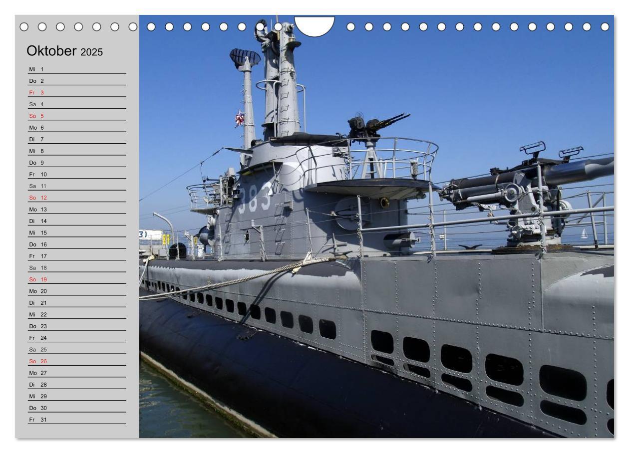 Bild: 9783435523832 | U-Boote. Militärische Ungetüme (Wandkalender 2025 DIN A4 quer),...