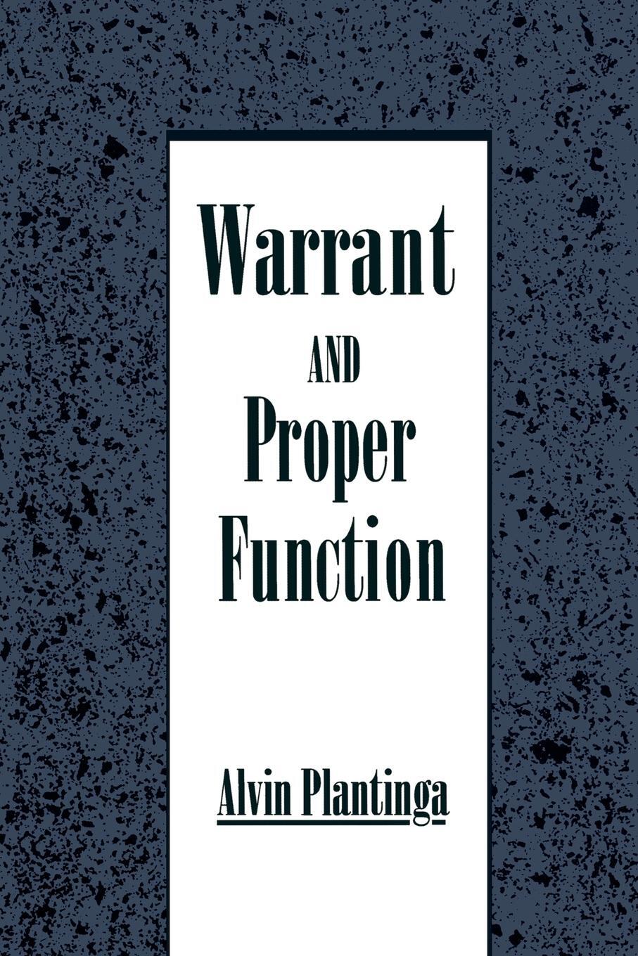 Cover: 9780195078640 | Warrant and Proper Function | Alvin Plantinga | Taschenbuch | Englisch