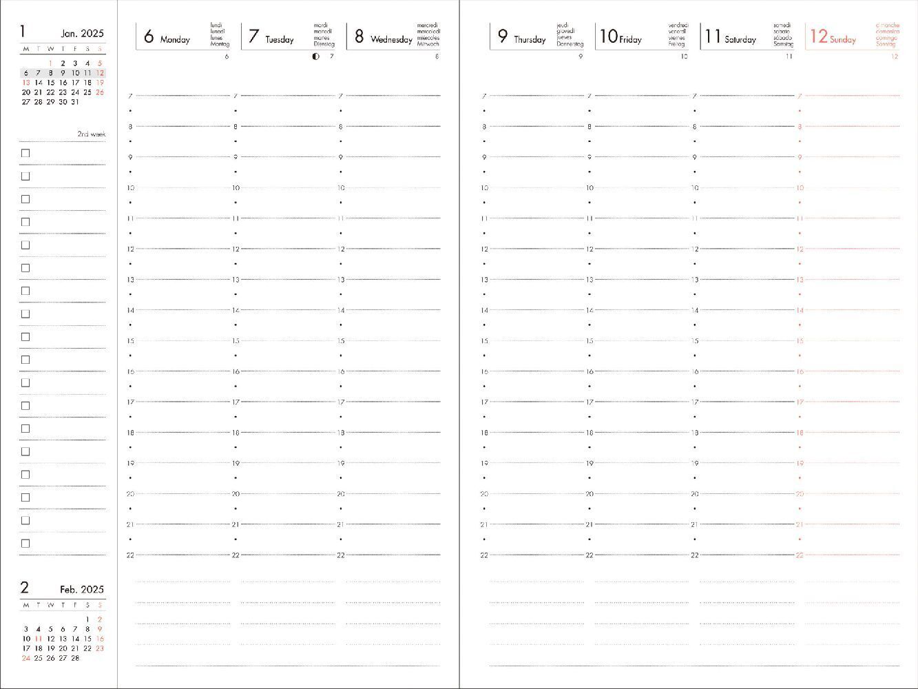 Bild: 4550045128178 | MARK'S 2024/2025 Taschenkalender B6 vertikal, Colors, Blue | Inc