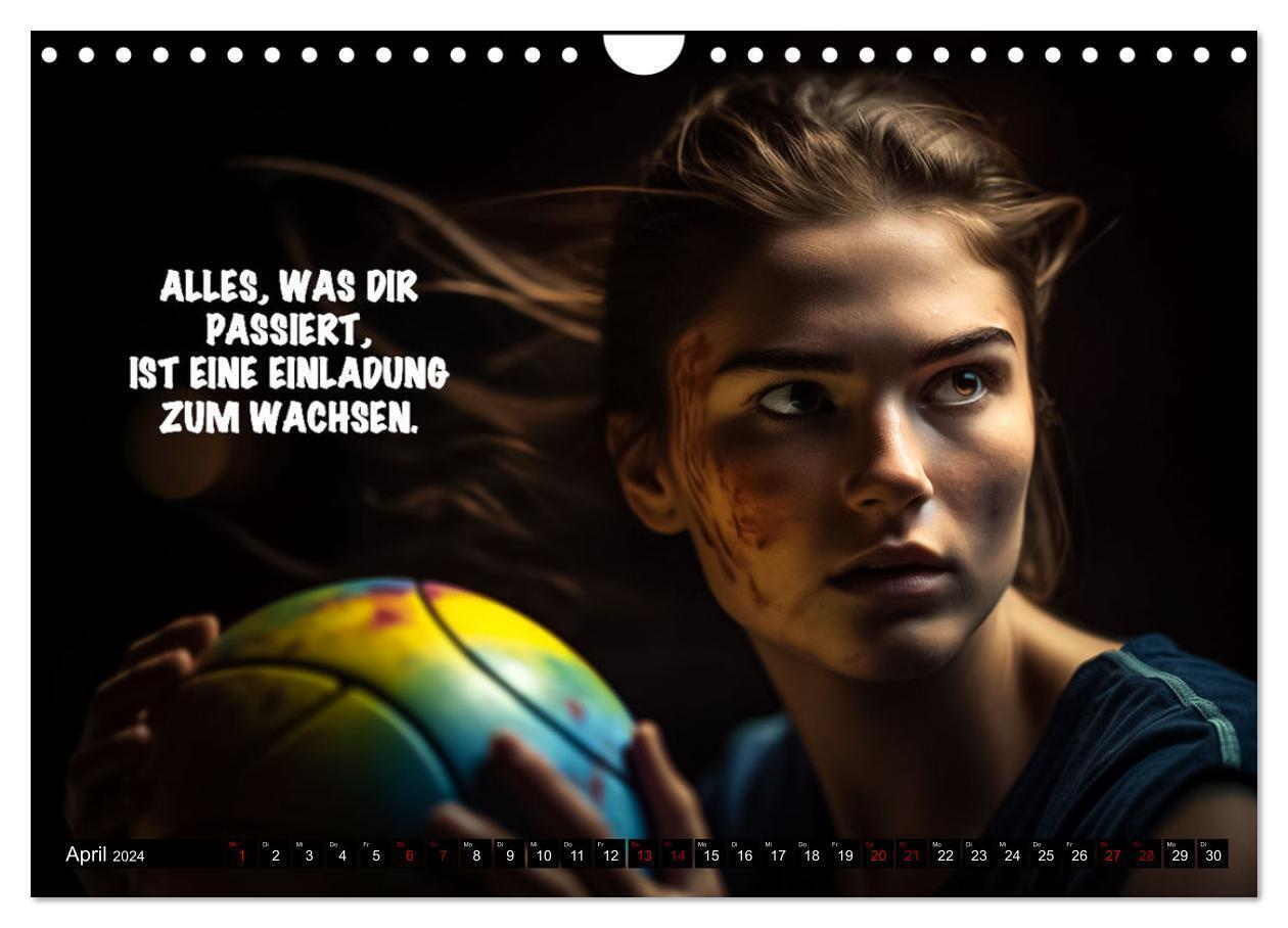 Bild: 9783675609099 | Motivation und Handball (Wandkalender 2024 DIN A4 quer), CALVENDO...