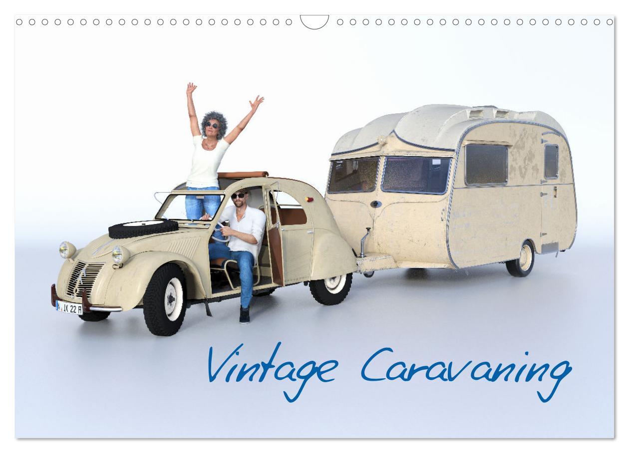 Cover: 9783435069798 | Vintage Caravaning (Wandkalender 2025 DIN A3 quer), CALVENDO...