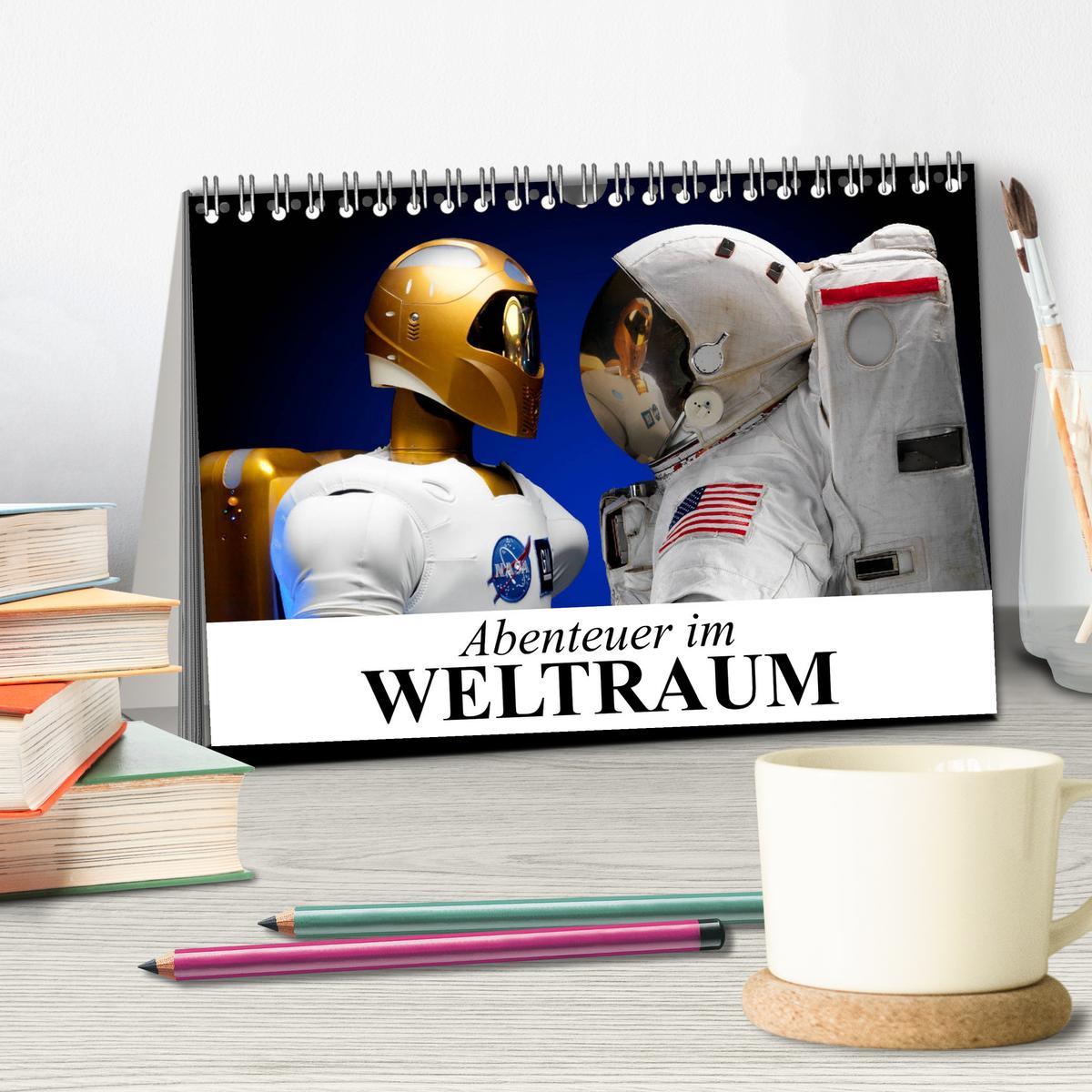 Bild: 9783435454280 | Abenteuer im Weltraum (Tischkalender 2025 DIN A5 quer), CALVENDO...