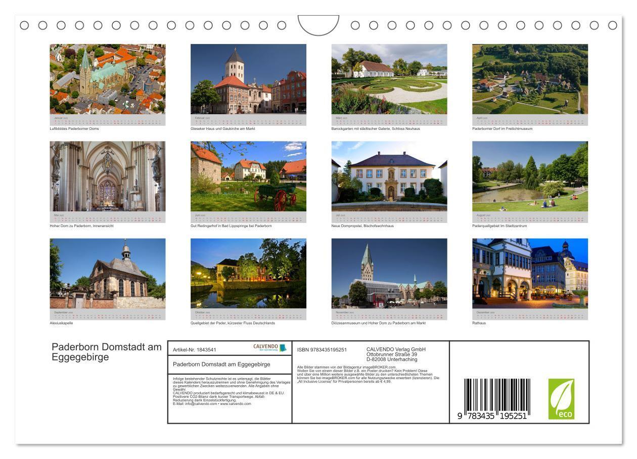 Bild: 9783435195251 | Paderborn Domstadt am Eggegebirge (Wandkalender 2025 DIN A4 quer),...