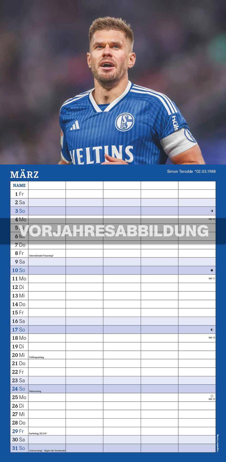 Bild: 4002725994455 | FC Schalke 04 2025 - Fanterminer - Fan-Kalender - Fußball-Kalender...