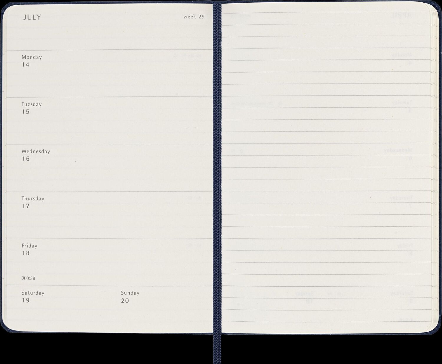 Bild: 8056999270612 | Moleskine 18 Monate Wochen Notizkalender 2024/2025, P/A6, 1 Wo = 1...